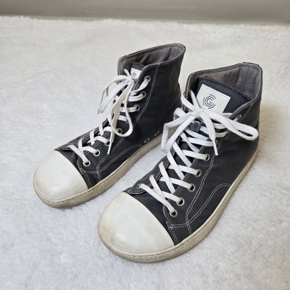 Groundies Barefoot High Top Sneakers US 8 EU 39 Lace Up Shoes Gray - Picture 5 of 8